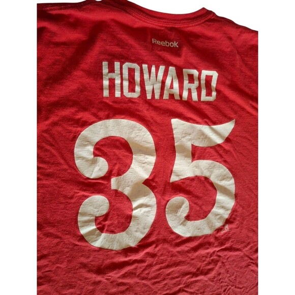 Reebok Mens 2XL 2014 Winter Classic Jimmy Howard Detroit Red Wings Jersey TShirt - Picture 5 of 5